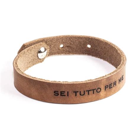 bracciale cuoio con incisione